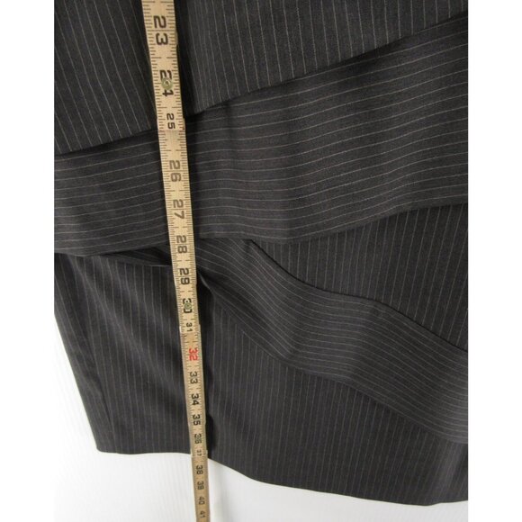 Piazza Sempione Dress 4 Virgin Wool Sheath Pinstripe Career Italy 40 - Picture 3 of 11
